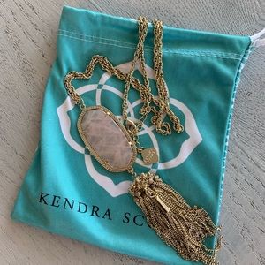 Kendra Scott Rayne Necklace in Rose Quartz
